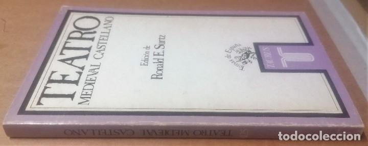 Libros de segunda mano: Ronald E. Surtz, Teatro medieval castellano, Taurus, 1983, - Foto 2