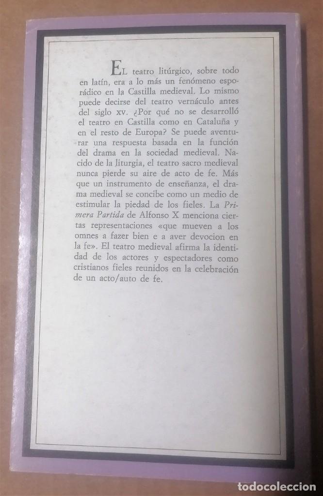 Libros de segunda mano: Ronald E. Surtz, Teatro medieval castellano, Taurus, 1983, - Foto 3