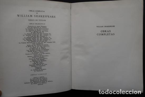 Libros de segunda mano: LIBRO WILLIAM SHAKESPEARE OBRAS COMPLETAS . AGUILAR 1965 - Foto 6