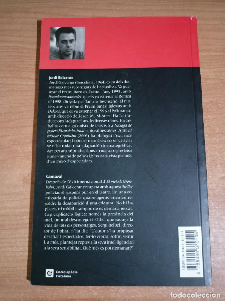 Libros de segunda mano: Carnaval - Jordi Galceran - en catal&agrave; - Foto 2