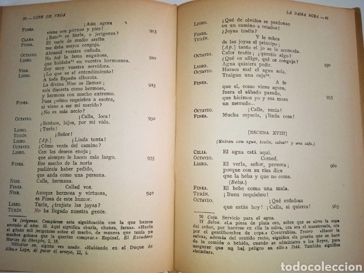 Libros de segunda mano: Lope de Vega, La dama boba - Foto 2