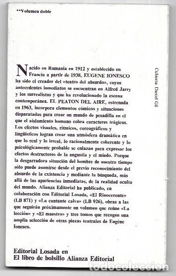 Libros de segunda mano: Eug&egrave;ne Ionesco . El peat&oacute;n del aire - Foto 2