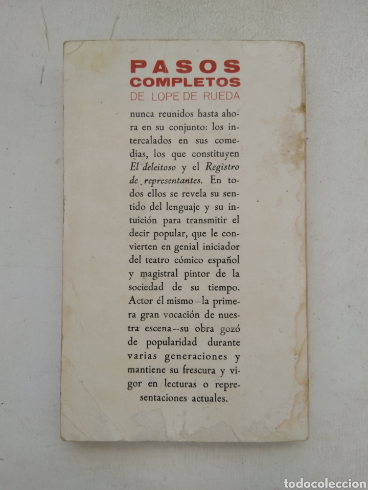 Libros de segunda mano: PASOS COMPLETOS/LOPE DE RUEDA - Foto 5