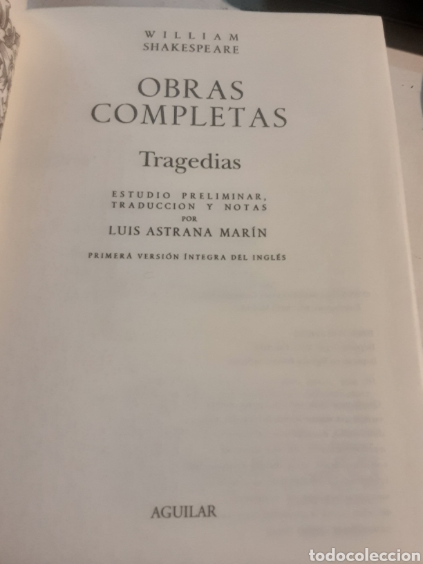 Libros de segunda mano: Obras completas Tragedias - William Shapeare - 2003 - Foto 4