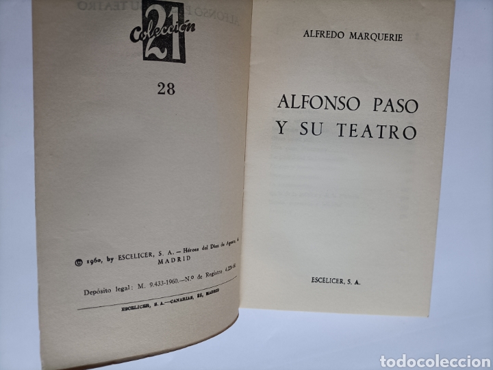 Libros de segunda mano: Alfonso paso y su teatro Alfredo marquerie . - Foto 8