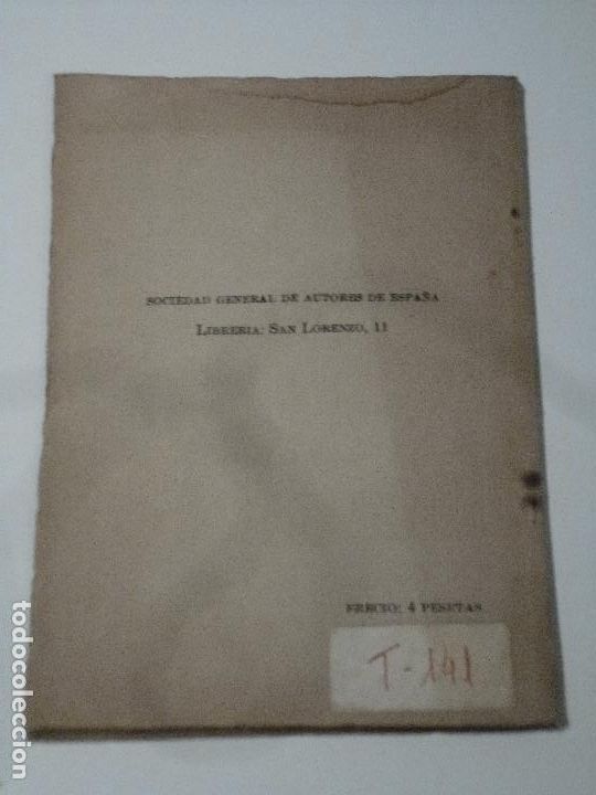 Libros de segunda mano: LIBRO. LOS RESTOS. - SERAFIN Y JOAQUIN ALVAREZ QUINTERO. 1940 - Foto 2