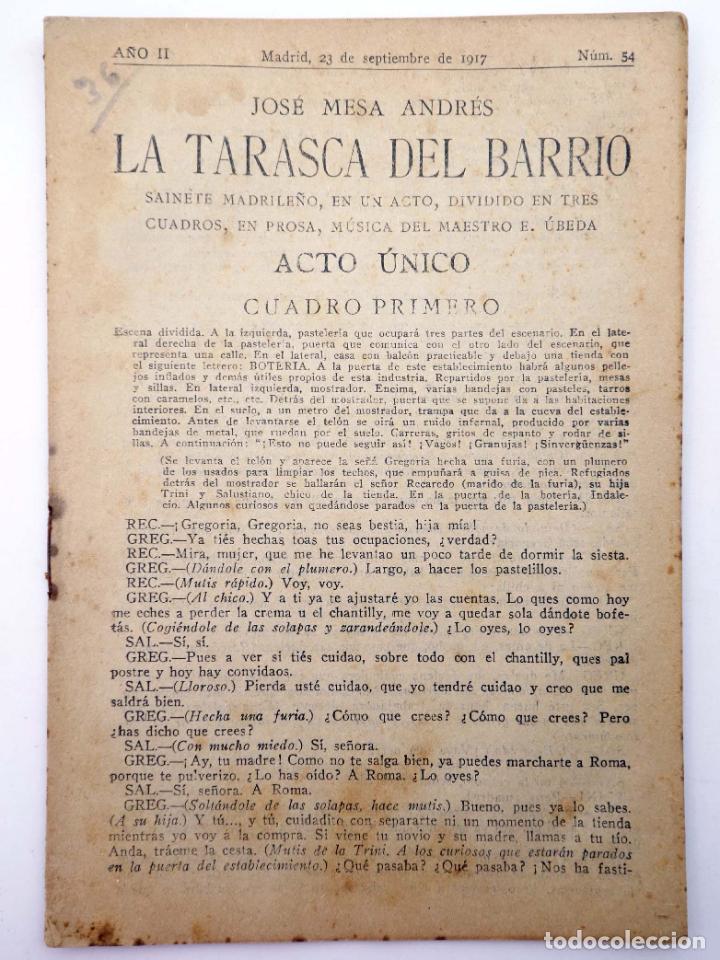 Libros de segunda mano: LA NOVELA C&Oacute;MICA 54. LA TARASCA DEL BARRIO (Jos&eacute; Mesa Andr&eacute;s) Madrid, 1917