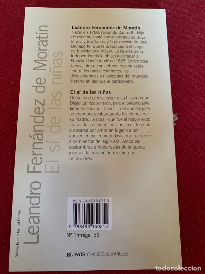 Libros de segunda mano: El s&iacute; de las ni&ntilde;as. Leandro Fern&aacute;ndez de Morat&iacute;n. - Foto 2