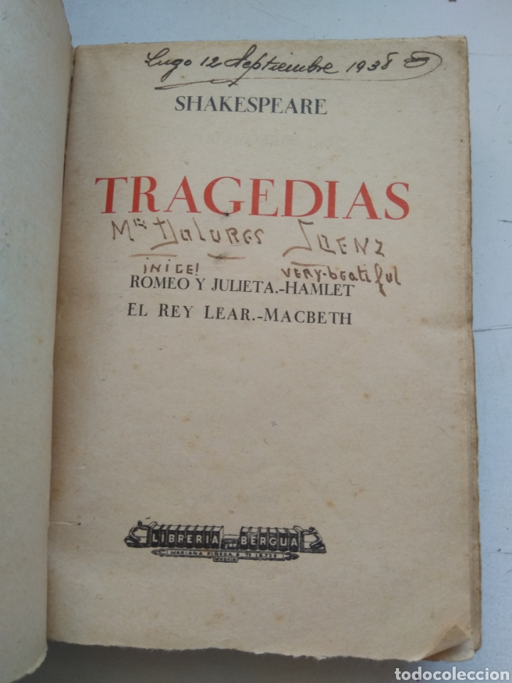 Libros de segunda mano: TRAGEDIAS/SHAKESPEARE - Foto 2