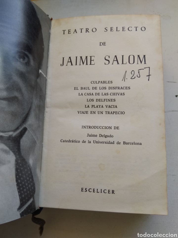 Libros de segunda mano: TEATRO SELECTO/JAIME SALOM - Foto 3