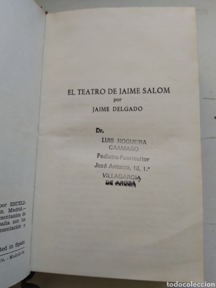 Libros de segunda mano: TEATRO SELECTO/JAIME SALOM - Foto 4