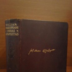Libros de segunda mano: WILLIAM SHAKESPEARE - OBRAS COMPLETAS - AGUILAR 1961 (11ª EDICIÓN). Lote 335806268