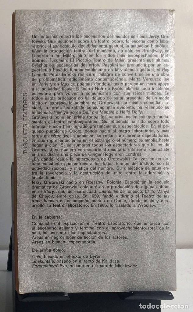 Libros de segunda mano: TEATRO LABORATORIO. Jeży Grotowski - Foto 2