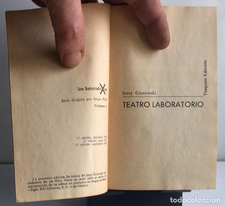 Libros de segunda mano: TEATRO LABORATORIO. Jeży Grotowski - Foto 3