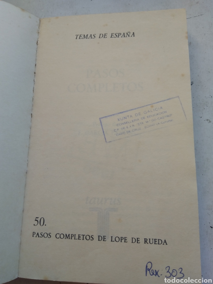 Libros de segunda mano: PASOS COMPLETOS/LOPE DE RUEDA - Foto 2