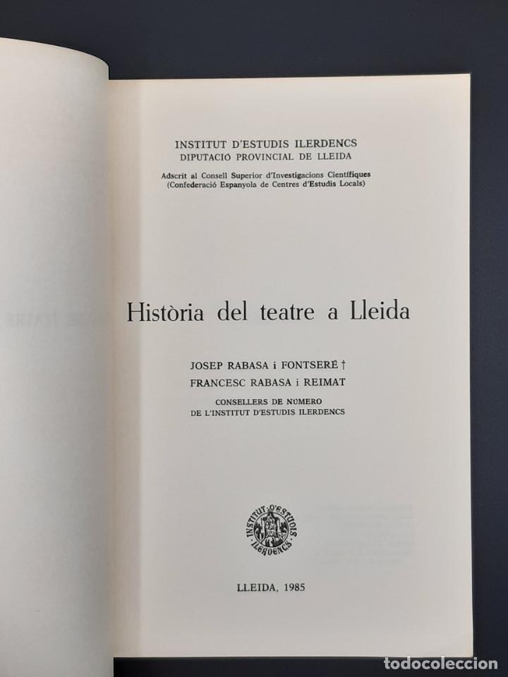 Libros de segunda mano: Hist&ograve;ria del Teatre a Lleida, 1985 - Foto 2