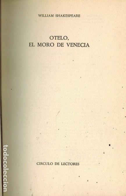 Libros de segunda mano: OTELO. EL MORO DE VENECIA - Foto 1