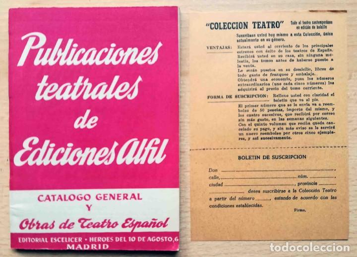 Livros em segunda m&atilde;o: Publicaciones Teatrales de Ediciones Alfil + Suscripci&oacute;n. Cat&aacute;logo General y Obras de Teatro Espa&ntilde;ol