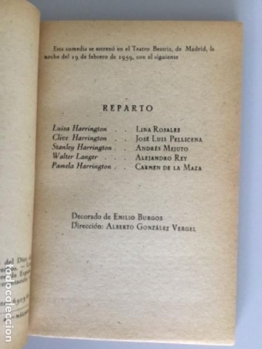 Libros de segunda mano: PETER SHAFFER // EJERCICIO PARA CINCO DEDOS // 1961 // EDICIONES ALFIL // PERFECTO ESTADO - Foto 3