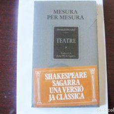 Libros de segunda mano: SHAKESPEARE MESURA PER MESURA JOSEP Mª DE SEGARRA PRECINTAT. Lote 349677354