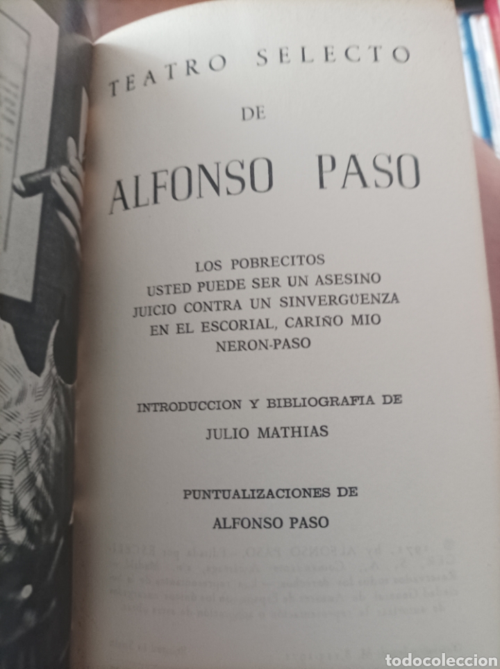 Libros de segunda mano: Teatro selecto de Alfonso Paso Editorial Escelicer - Foto 4