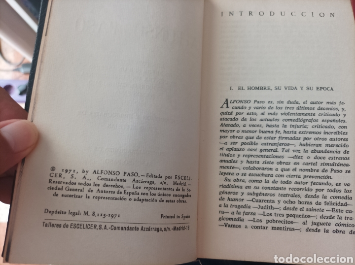 Libros de segunda mano: Teatro selecto de Alfonso Paso Editorial Escelicer - Foto 6