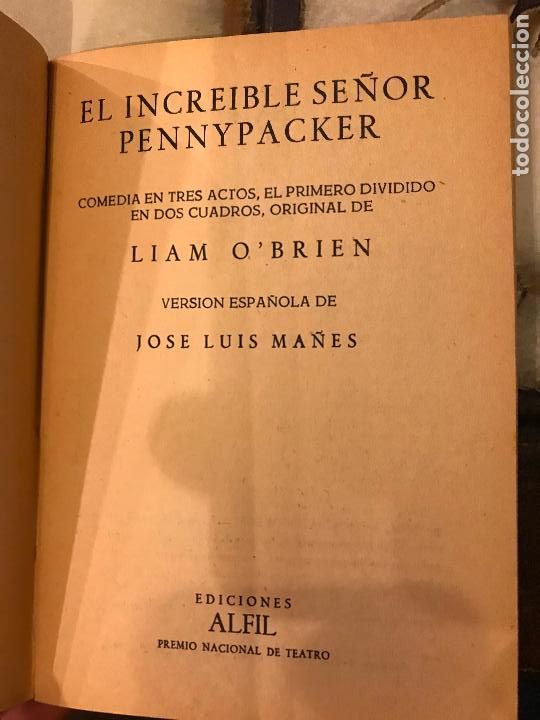 Libros de segunda mano: El increible se&ntilde;or Pennypacket. Liam O&acute;Brien. PEDIDO M&Iacute;NIMO 5&euro; - Foto 3