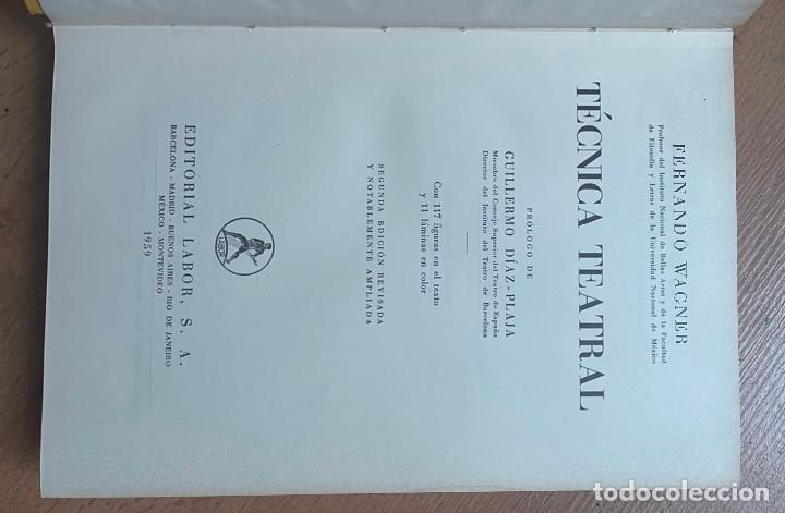 Libros de segunda mano: TECNICA TEATRAL, Wagner, Editorial Labor - Foto 5