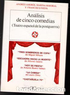 Livros em segunda m&atilde;o: An&aacute;lisis de cinco comedias. Teatro Espa&ntilde;ol de la posguerra. Andr&eacute;s Amoros, Marina Mayoral y Francisc