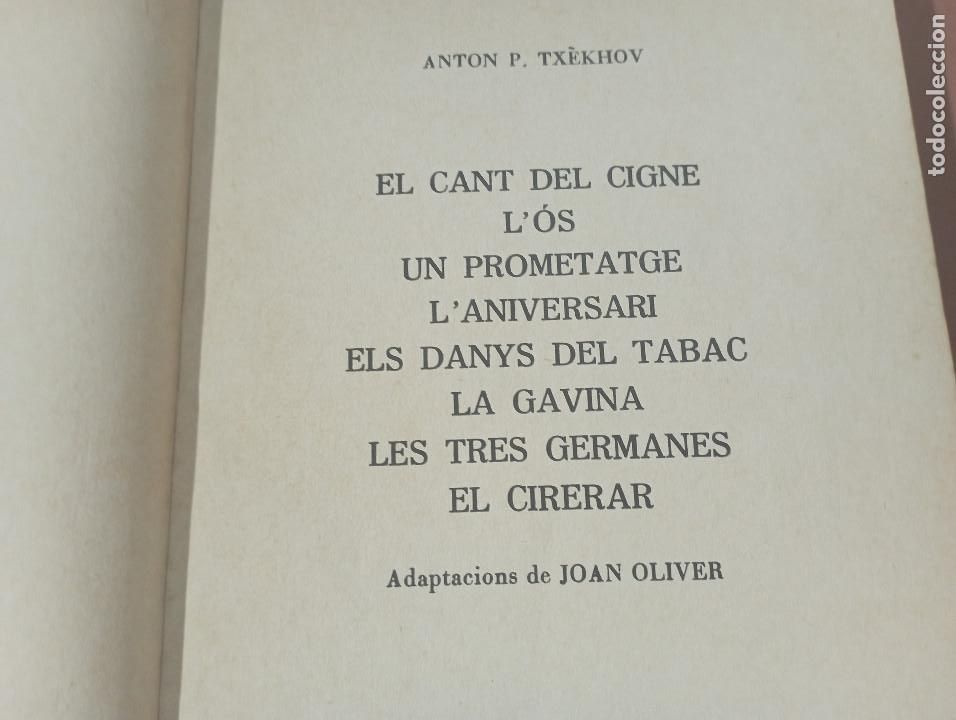 Libros de segunda mano: teatre de tx&egrave;khov - versions de joan oliver - TEB - Foto 2