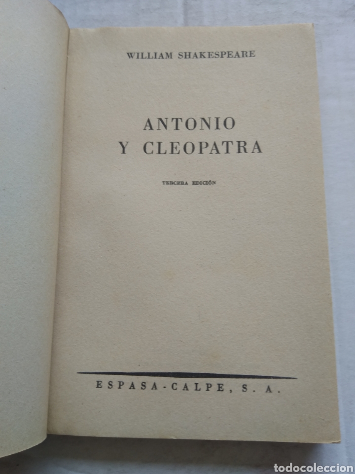 Libros de segunda mano: ANTONIO Y CLEOPATRA/WILLIAM SHAKESPEARE/AUSTRAL - Foto 2
