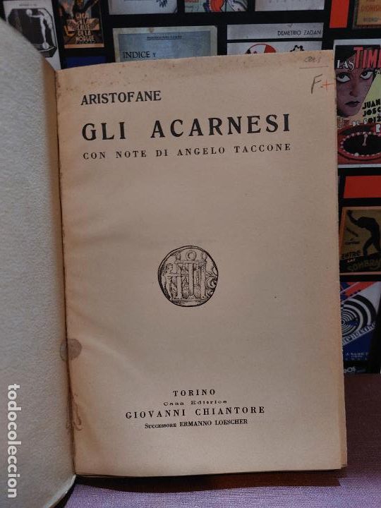 Libros de segunda mano: Aristofane - Gli Acarnesi - 1944 - Foto 3