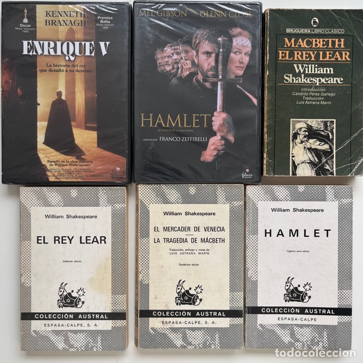 Libros de segunda mano: Shakespeare: Hamlet, Lear, Macbeth, Mercader, Enrique V, Branagh, Zeffirelli - Foto 1