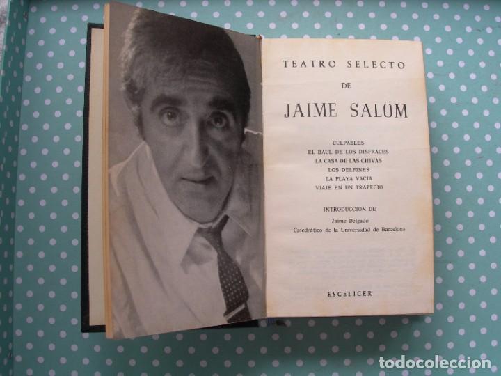 Libros de segunda mano: TEATRO SELECTO / JAIME SALOM / TEATRO - Foto 2