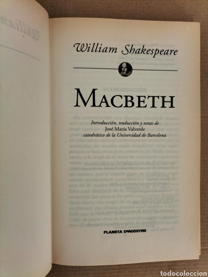 Libros de segunda mano: Macbeth. William Shakespeare. Jos&eacute; Mar&iacute;a Valverde. Libro - Foto 2