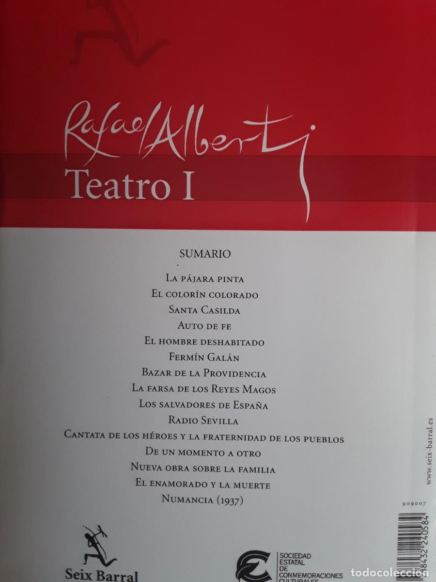 Libros de segunda mano: RAFAEL ALBERTI. TEATRO I. SEIX BARRAL. - Foto 3