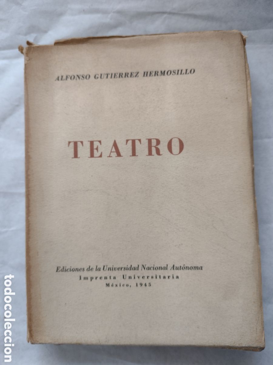 Livros em segunda m&atilde;o: Alfonso Gutierrez Hermosillo. Teatro. M&eacute;xico, 1945