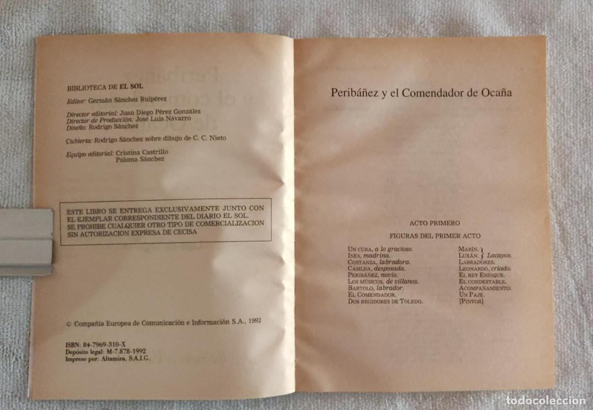Libros de segunda mano: PERIBA&Ntilde;EZ Y EL COMENDADOR DE OCA&Ntilde;A. - Foto 3