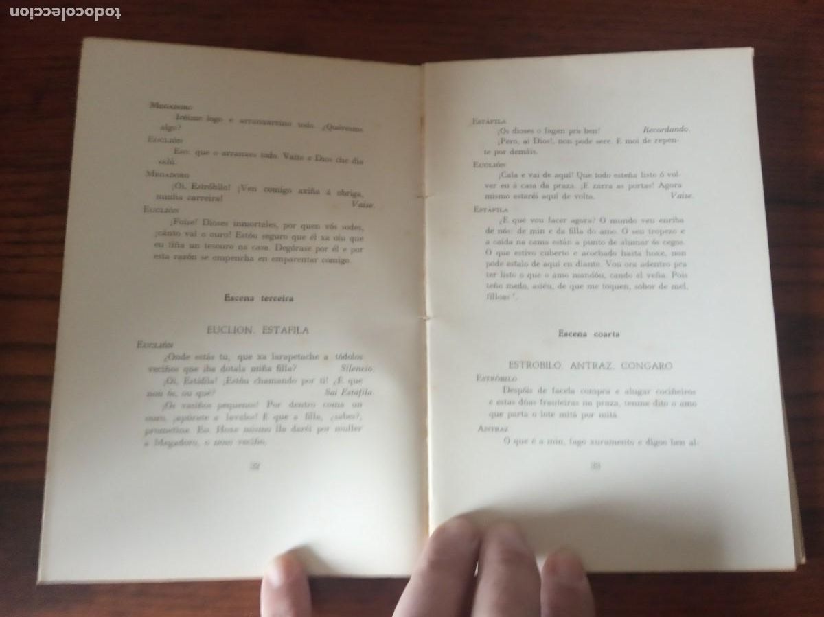 Libros de segunda mano: A COMEDIA DA OLI&Ntilde;A.- T. M. PLAUTO. - Foto 4