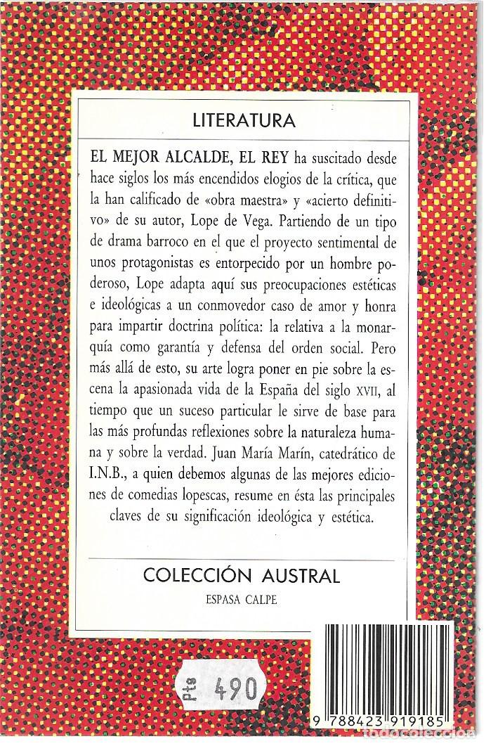Libros de segunda mano: Lope de Vega . El mejor alcalde, el rey - Foto 2