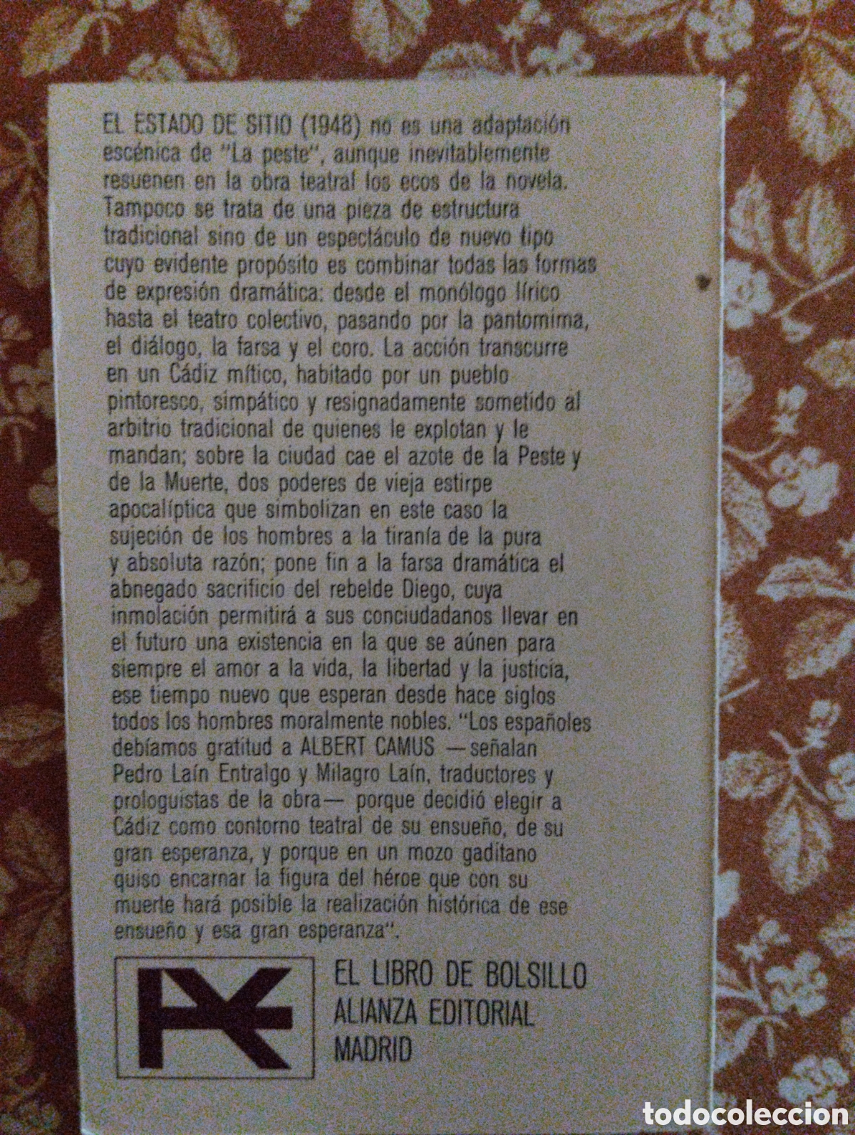 Libros de segunda mano: El Estado de sitio, Albert Camus, Alianza Editorial - Foto 2
