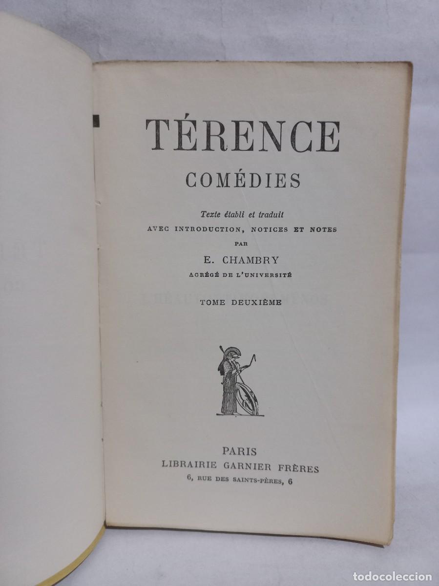 Libros de segunda mano: T&eacute;rence - Com&eacute;dies - 1948 - Foto 3