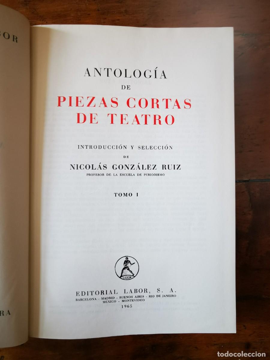 Libros de segunda mano: ANTOLOG&Iacute;A de piezas cortas de teatro - Foto 1