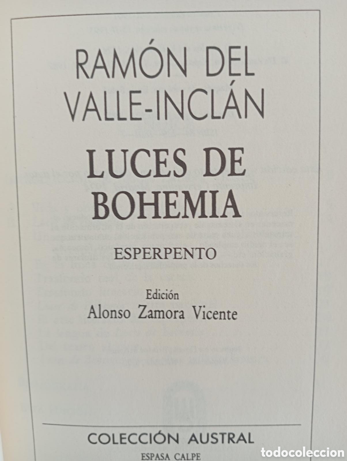 Libros de segunda mano: Luces de Bohemia. Esperpento / Ram&oacute;n del Valle Incl&aacute;n - Foto 2