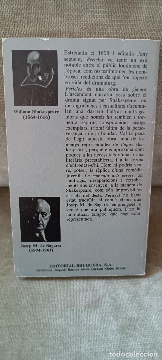 Libros de segunda mano: SHAKESPEARE - PERICLES - INSTITUT DEL TEATRE, 1986 - EN CATAL&Agrave; - Foto 2