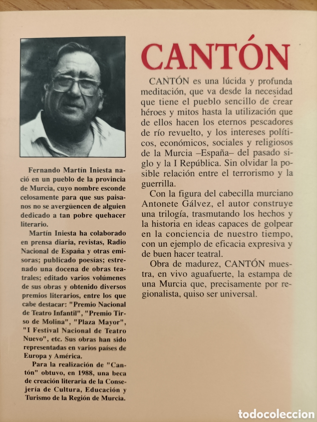 Libros de segunda mano: Cant&oacute;n. Fernando Mart&iacute;n Iniesta. - Foto 2