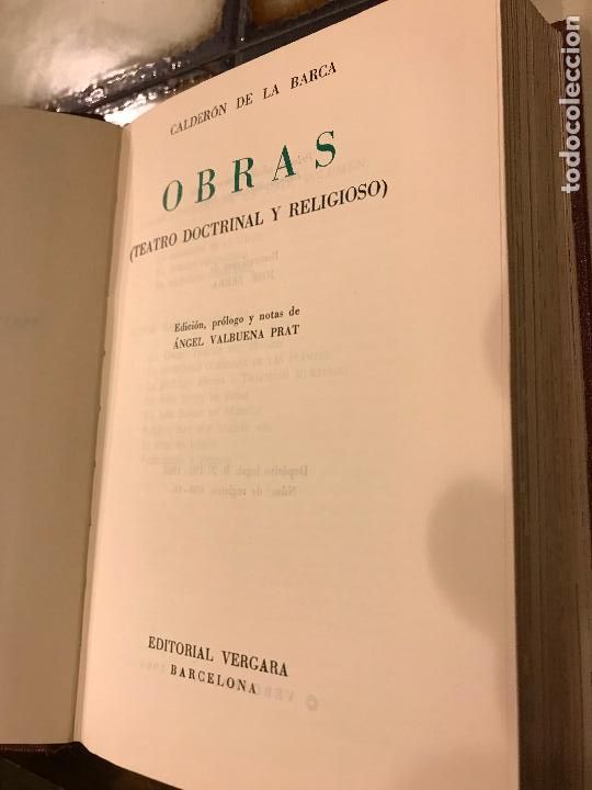 Libros de segunda mano: Calder&oacute;n de la Barca. Obras. Teatro doctrinal y religioso. Editorial Vergara - Foto 4