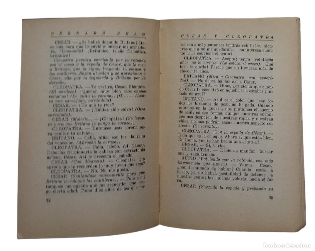 Libros de segunda mano: CESAR Y CLEOPATRA / BERNARD SHAW. EDITORIAL TOR 1947 - Foto 3