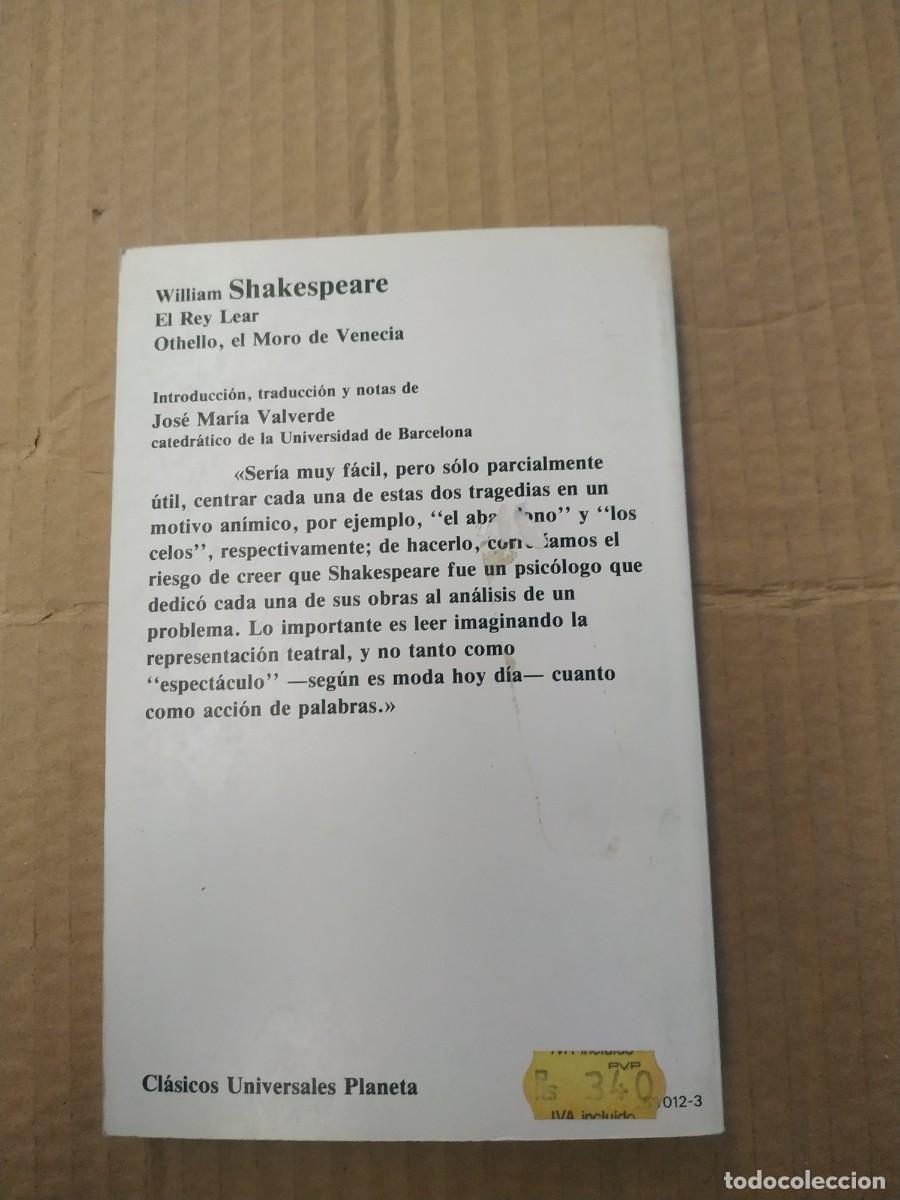 Libros de segunda mano: El Rey Lear y Othello - William Shakespeare - Foto 2