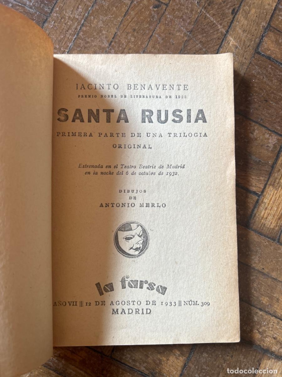 Libros de segunda mano: Santa Rusia - Jacinto Benavente - Foto 3